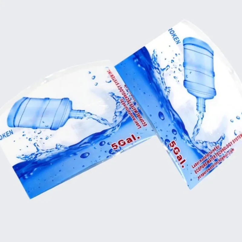 Custom Printing Waterproof Heat Sensitive 5 Gallon Cap Seal For 5 Gallon Bottle Water