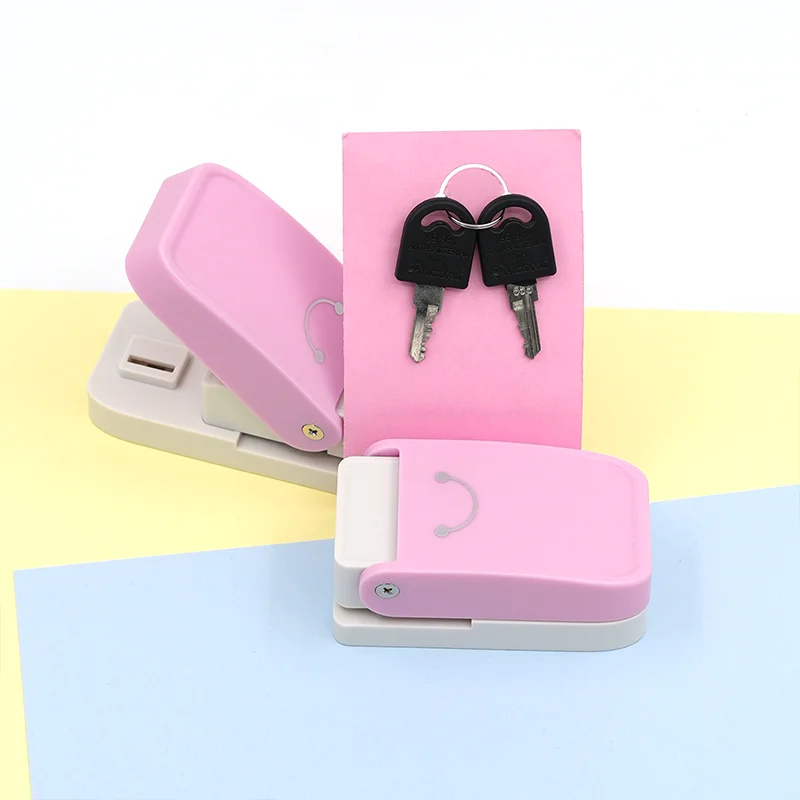 Portable and secure hole punch mushroom hole paper punching machine small hole punch The design has alignment lines