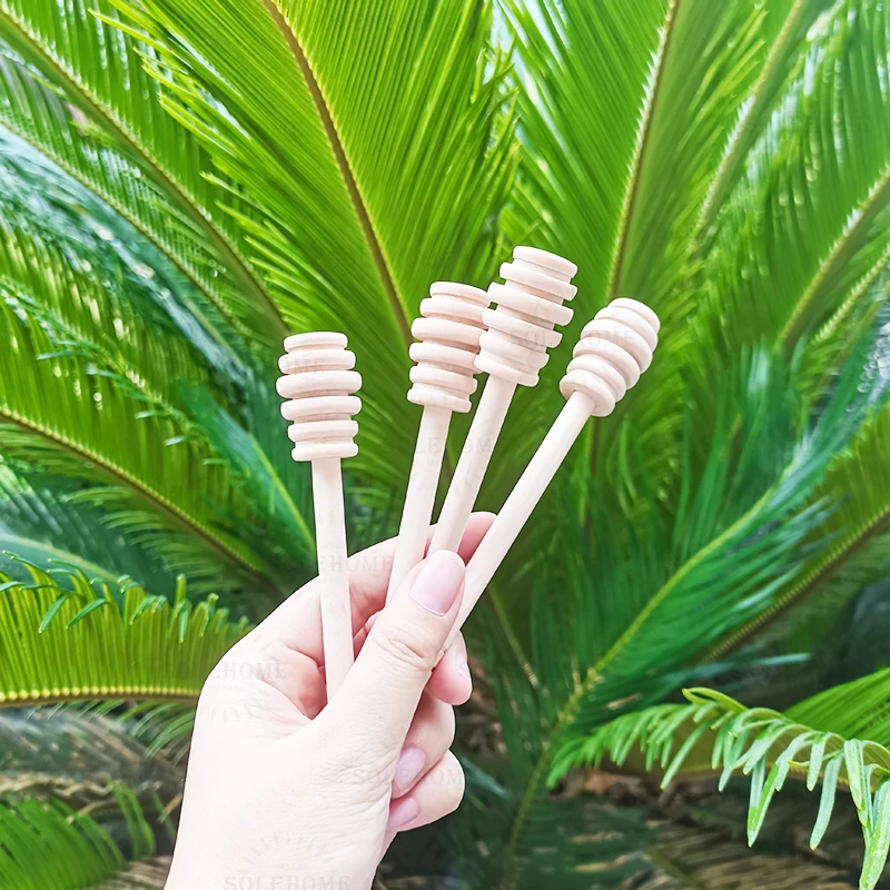 Wooden Honey Mixing Stirrer Honey Dipper Sticks Honey Comb Stick