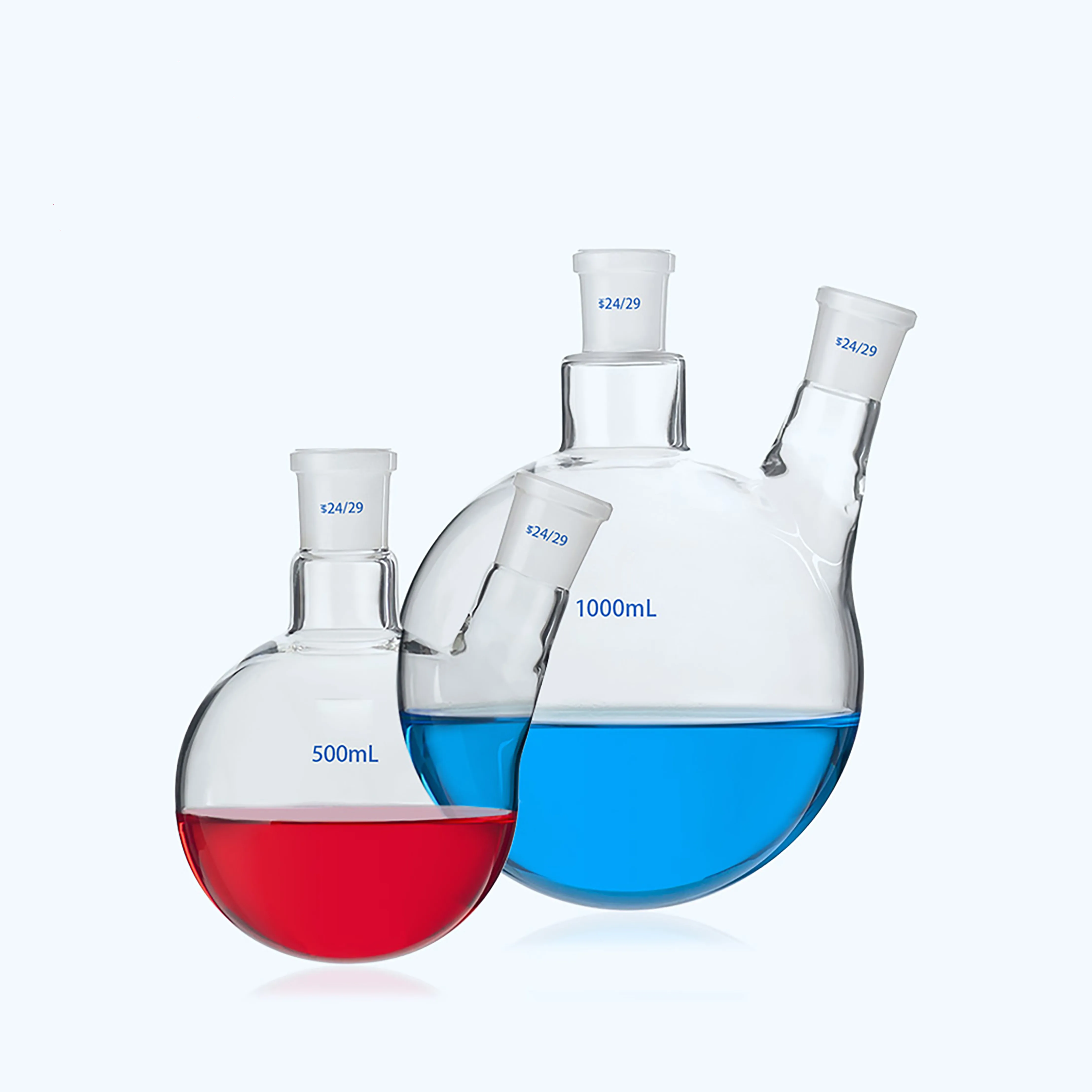 High quality lab standard mouth two neck round bottom flask