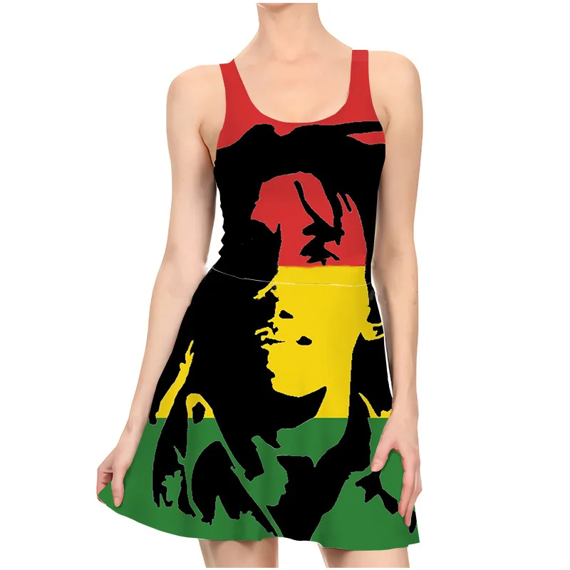 Elegant Casual Dresses Sexy Party Fashion Dress Women Reggae Clothing and Club Hot Night Summer Rasta Dress 2021