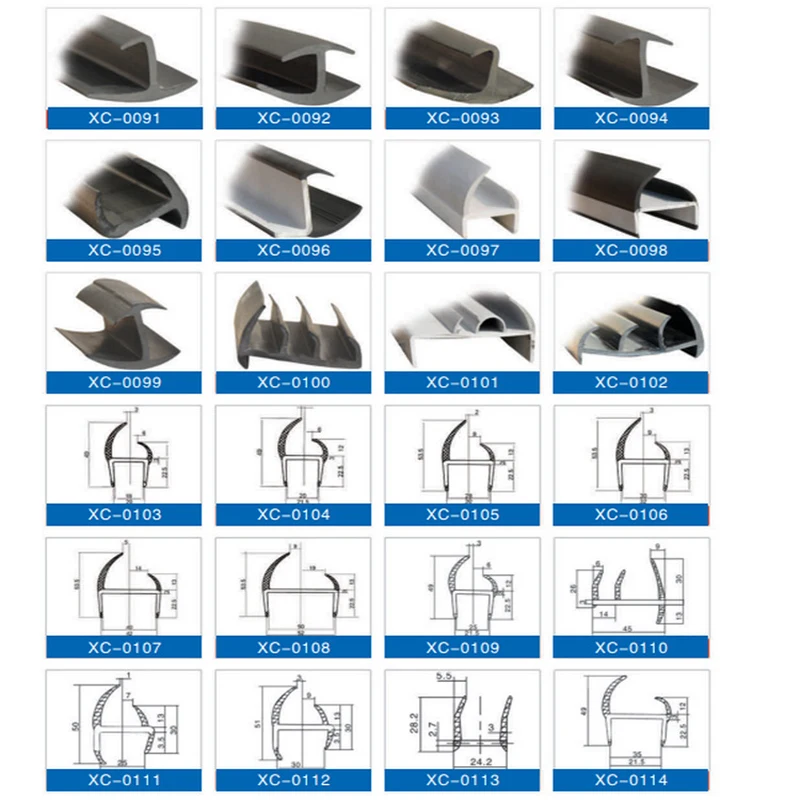 Type H/U/F Shape Refrigerated Truck Container Door Edge Protection Rubber Profile Pvc Sealing Strip