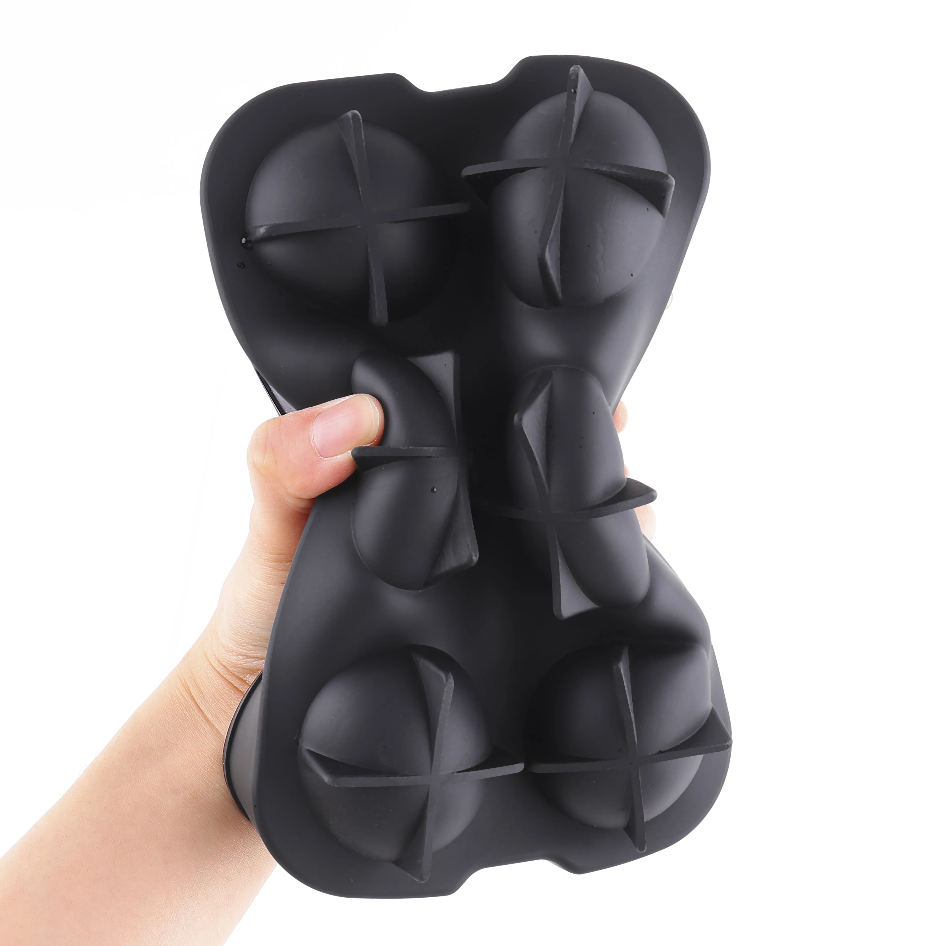 bar chivas whiskey clear crystal 6 grids round shape silicone advance 3d ice ball mold