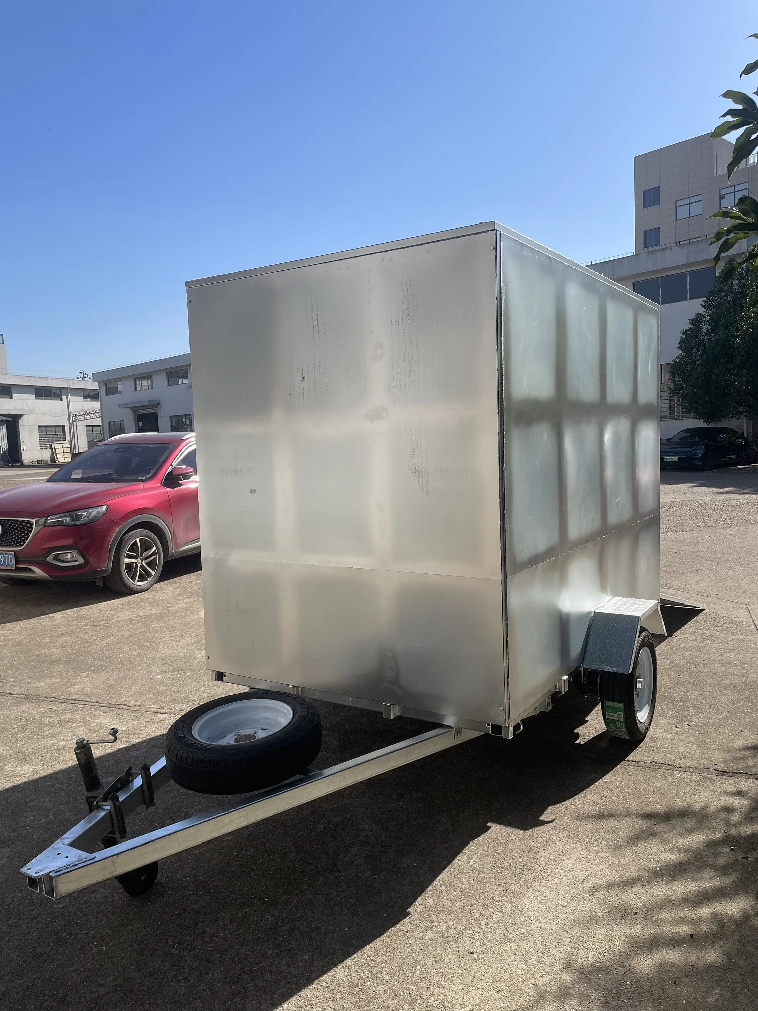 1500kg 8x5 fully enclosed cargo  advertisement single axle box trailer