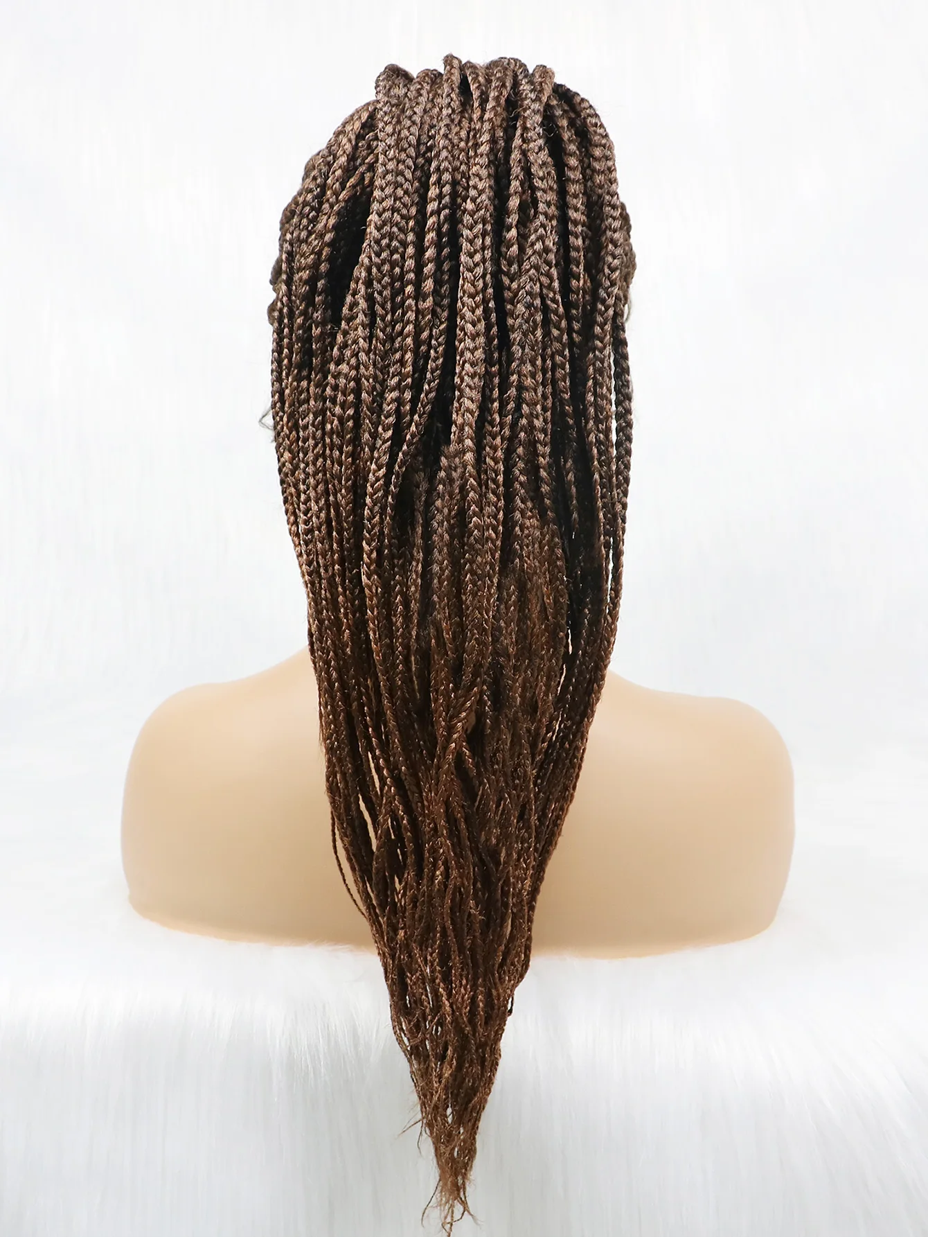 Newest braided synthetic hair wigs african braided lace front wigs vendors with baby hair for women braid lace wig glueless