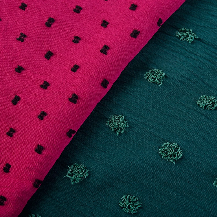 Shaoxing textile 100% polyester custom solid color stretch cey jacquard fabric for women clothing