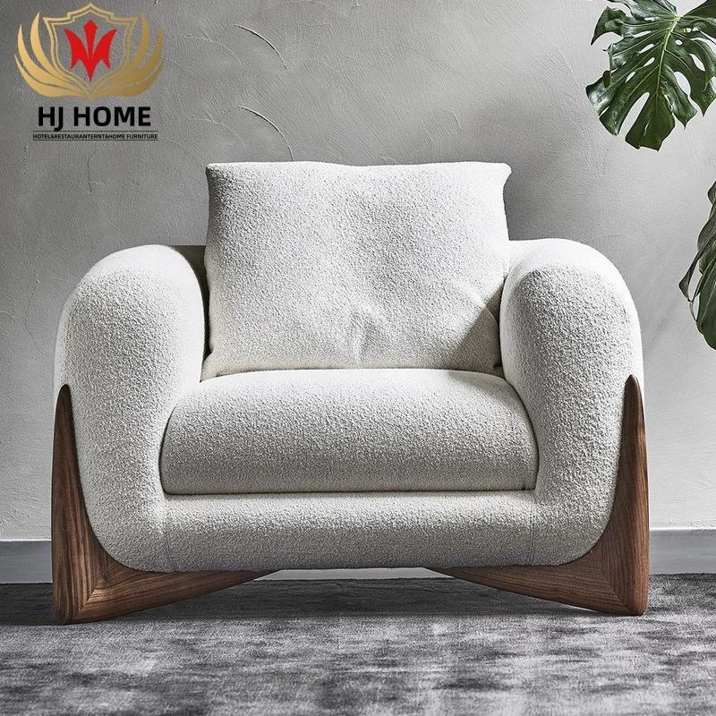 Foshan Furniture Ready Ship Cheap Price Modern 3-Seat Softbay Sofa Living Room Sitting Couch Boucle Fabric White Sofa