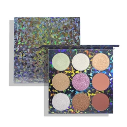 High Quality Shimmer Pressed Powder Private Label Cardboard Highlighter Palette