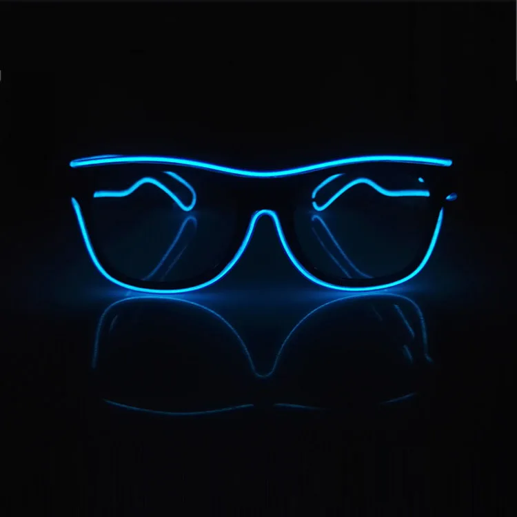 Flashing Glasses EL Wire LED Glasses Glowing Party Supplies Lighting Novelty Gift Bright Light Festival Party Glow Sunglasses
