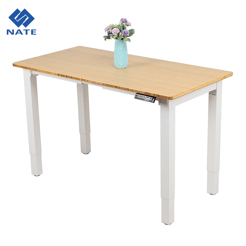 Commercial Office Meeting Conference Table Electric Height Adjustable Desk Dual Motor Adjustable Standing Computer Desk Frame