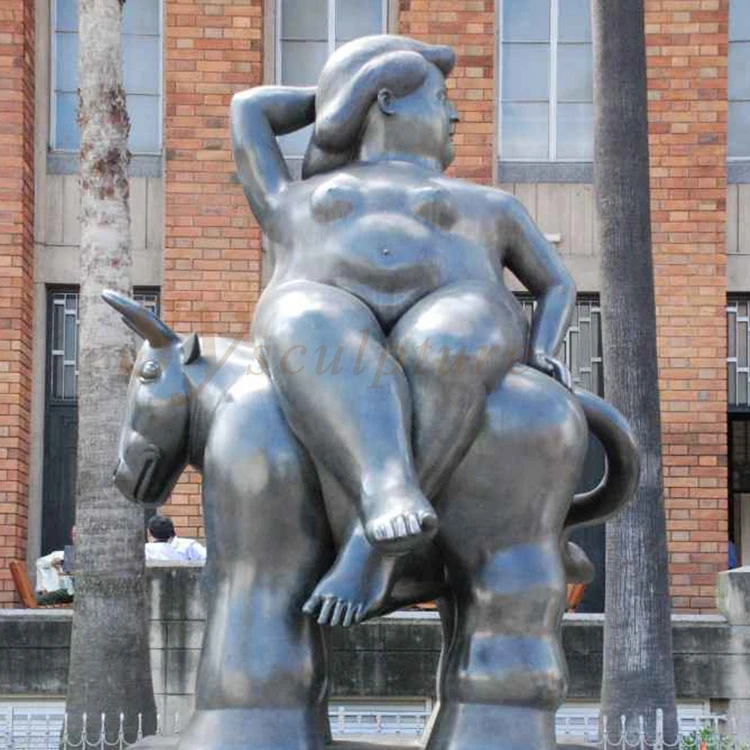 Antique Life Size Fernando Botero Bronze Statue Decoration Horse Sculpture