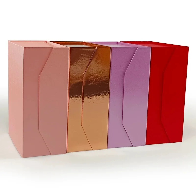 Tan Luxury Satin Lined Ribbon Insert Packaging Gift Color Boxes Hair Boxes For Wigs Hair Packaging Wholesale Custom