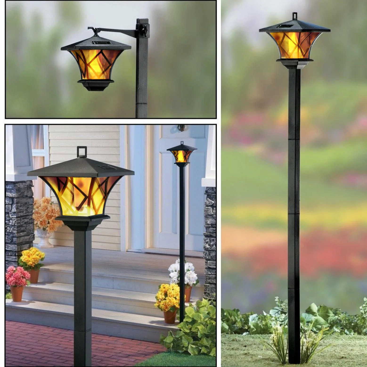 1.5 meter solar courtyard light solar torch ground insertion light outdoor solar flame lamp