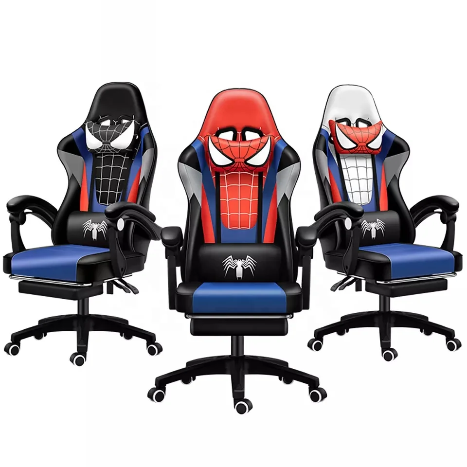 Spiderman Silla De Gamer Tan Rpg Usa Vibration Motorize Station Room 3 Monitors 180 Spiderman Gaming Chair with Spider Man
