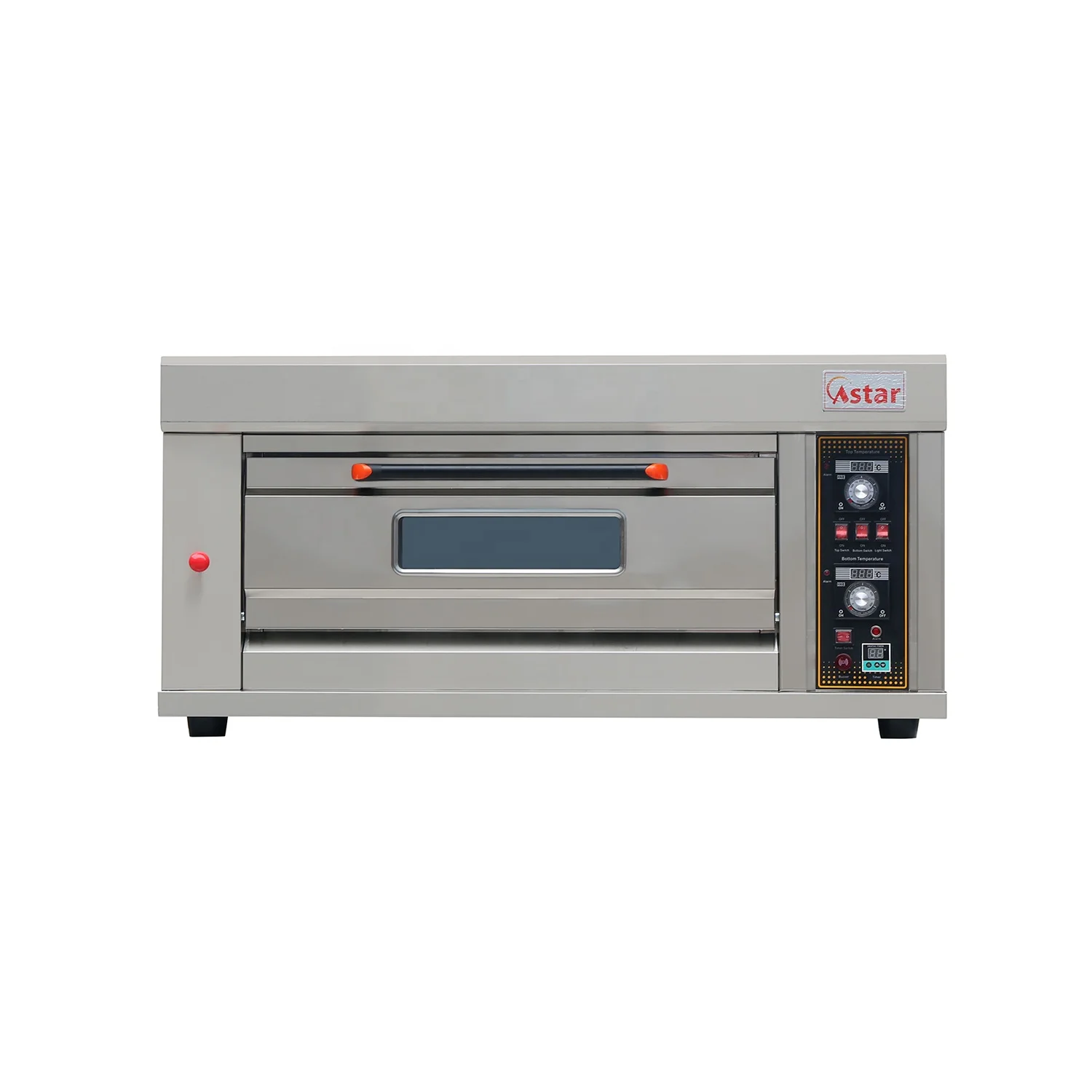 Astar 3 Deck 6 Trays Gas Bread Baking Oven with stone for Pizza baking, with Aluminum tray for bread baking