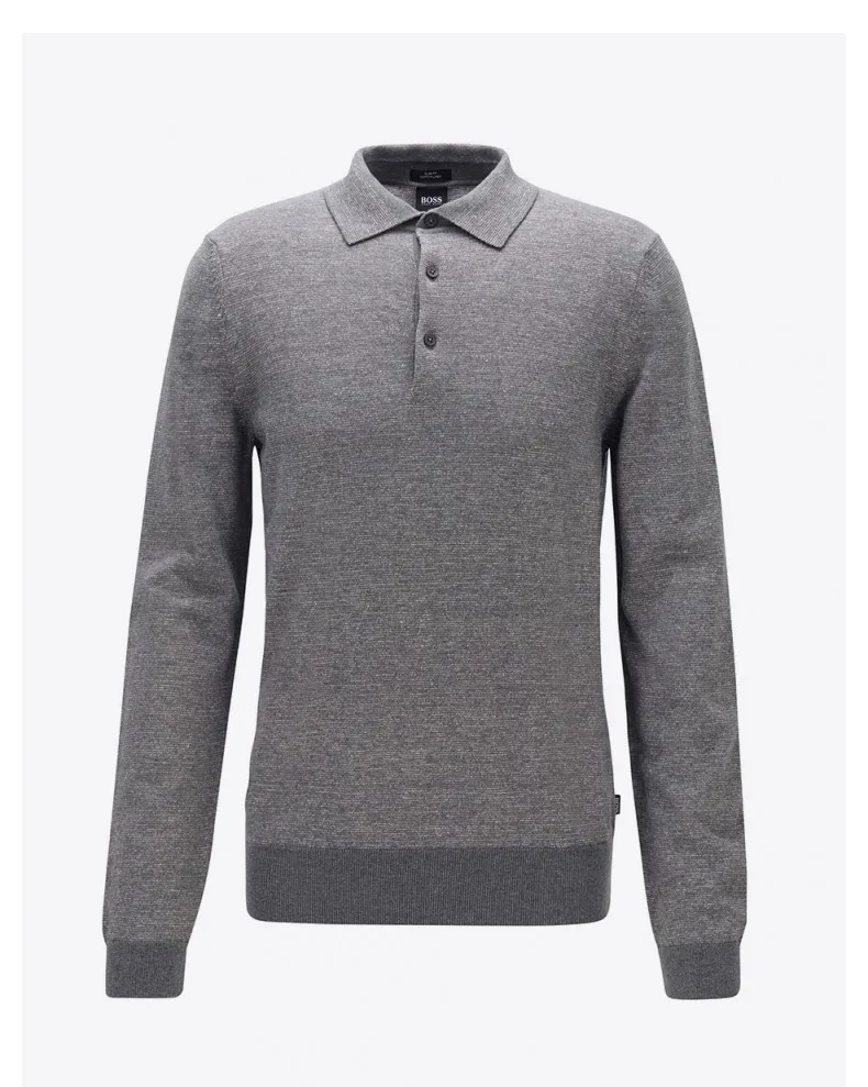 Luxury Original Thick Work Bamboo Pima Cotton Embroider Knitted Male Polo Shirt