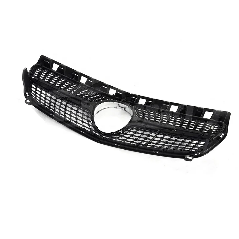 Silver front grille for Mercedes Benz W176 A CLASS 2013 2014 2015 diamond grill