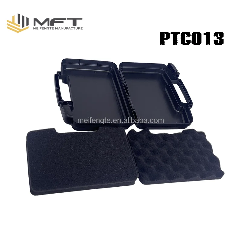 MFT Manufacturing PTC013 Wholesale Molded Hard Black Color Small Plastic Tool Carrying Box Case with Handle for tools kit