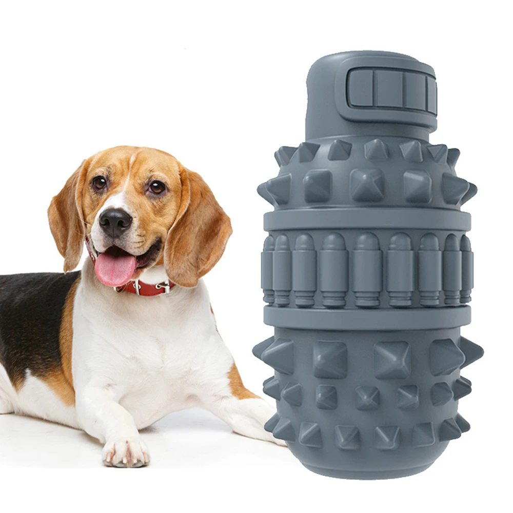 
Flat round squeaky insert cactus dog interactive toy 