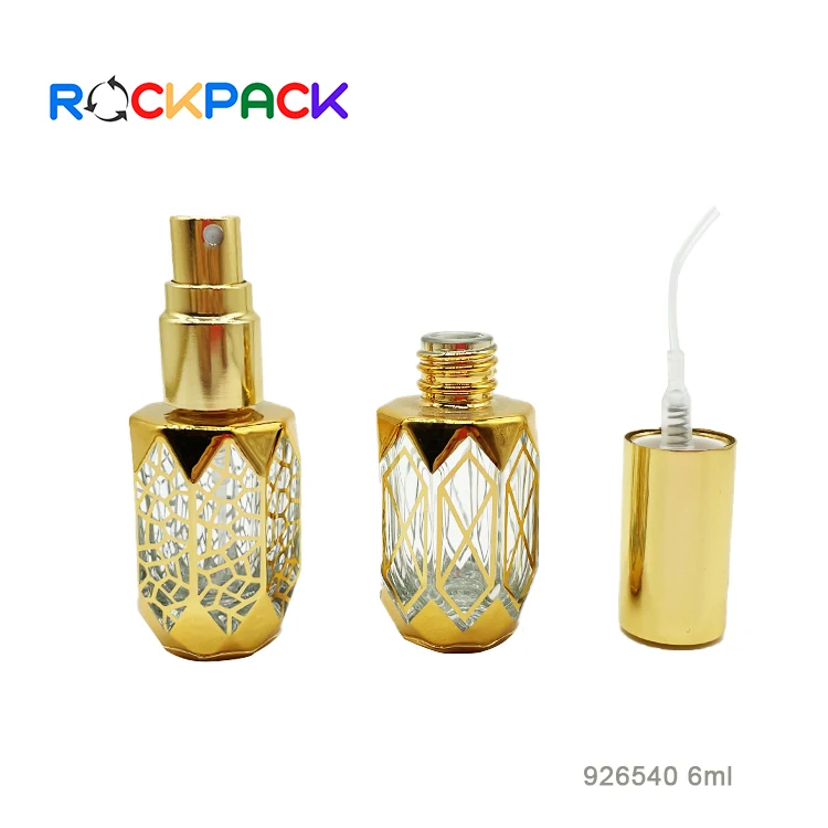 6ml Mini Glass arabic golden pocket perfume bottles