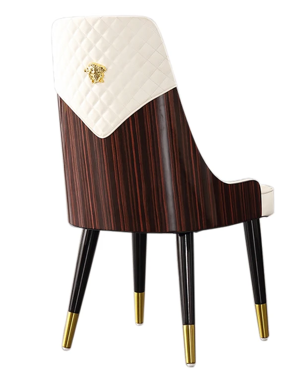 Light Luxury Solid Wood Dining Chair High-Grade Modern Simple Household Chair Leisure Hotel Hall Villa Club High Back Chair