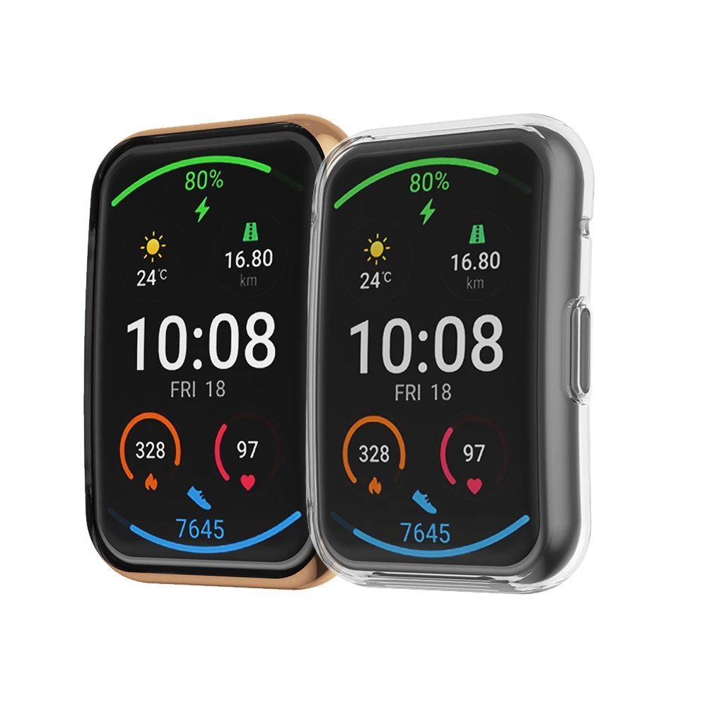 Ultra Slim Soft Tpu Screen Protector Smart Watch Fit Strap And Protective Case For Huawei Fit