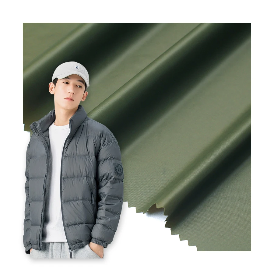 Bright very lightweight 100% nylon microfiber winter fabric down jacket fabric