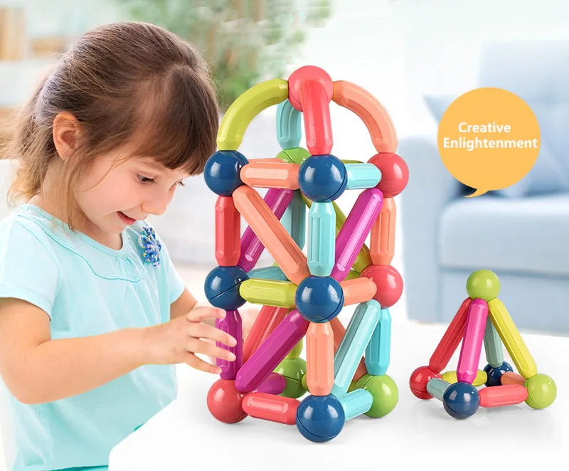 36 шт Детские игрушки магнитные палочки строительные блоки строительные игрушки, дошкольные образовательные магниты палочки игрушки