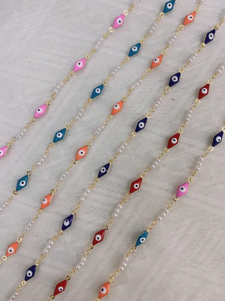 Новый! Эмалированная круглая цепочка из латуни