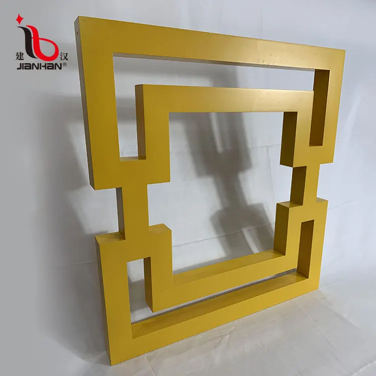 customized yellow exterior aluminum curtain wall panel laser cut wall art aluminium panel