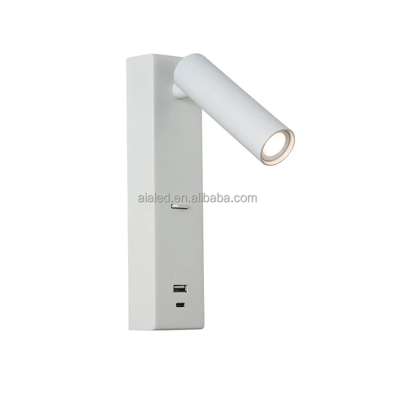 Reading Wall Lamp furniture  USB Type-C reading lights Bedroom club house hotel Home villa Bedside Wall Light Sconce club house