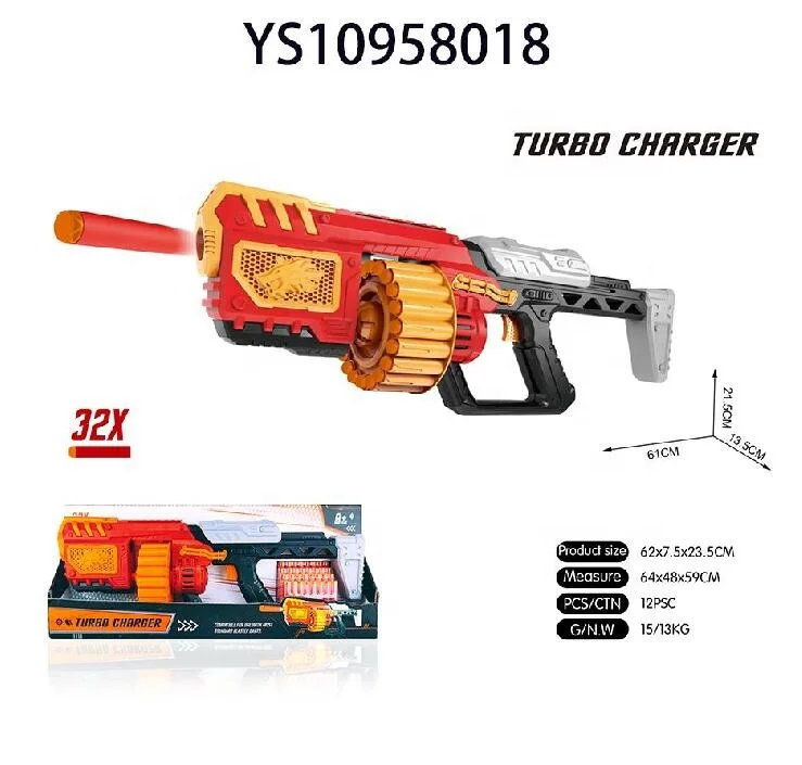 Kids Safety Rubber Soft Bullet Interactive Shooting Target Soft Bullet Space Rifle Gun Plastic Toy Gun Boy