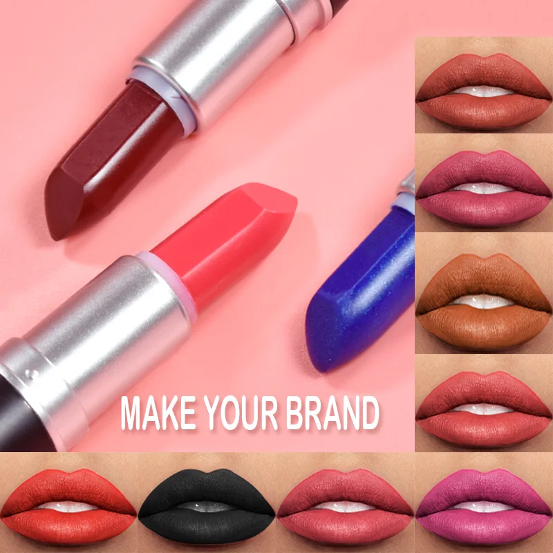 Beauty cosmetics glossy lip stain tint matte korean lipstick lip gloss private label Wholesale Lipstick