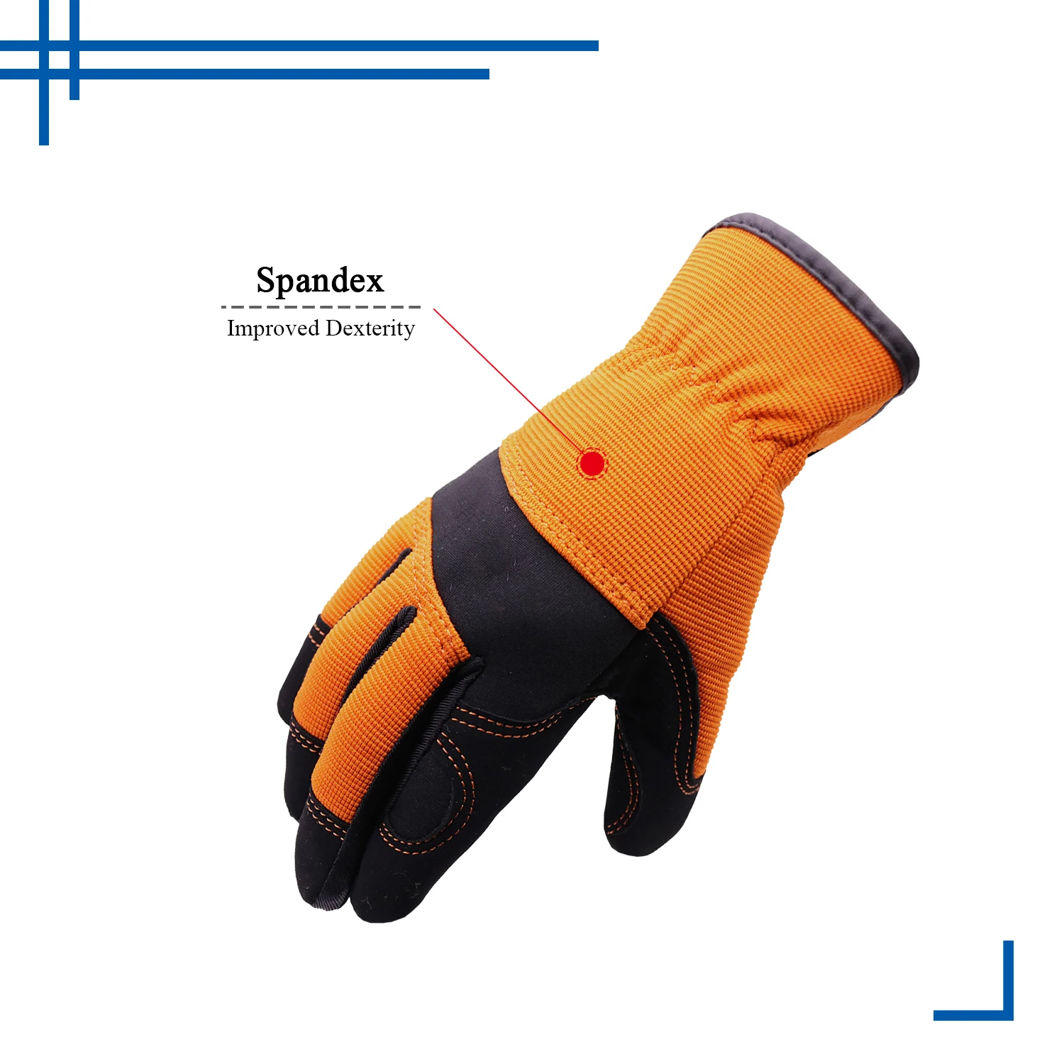 HANDLANDY orange china factory gloves nubuck Kids Gardening kids DIY gloves Children Work Gloves for Child