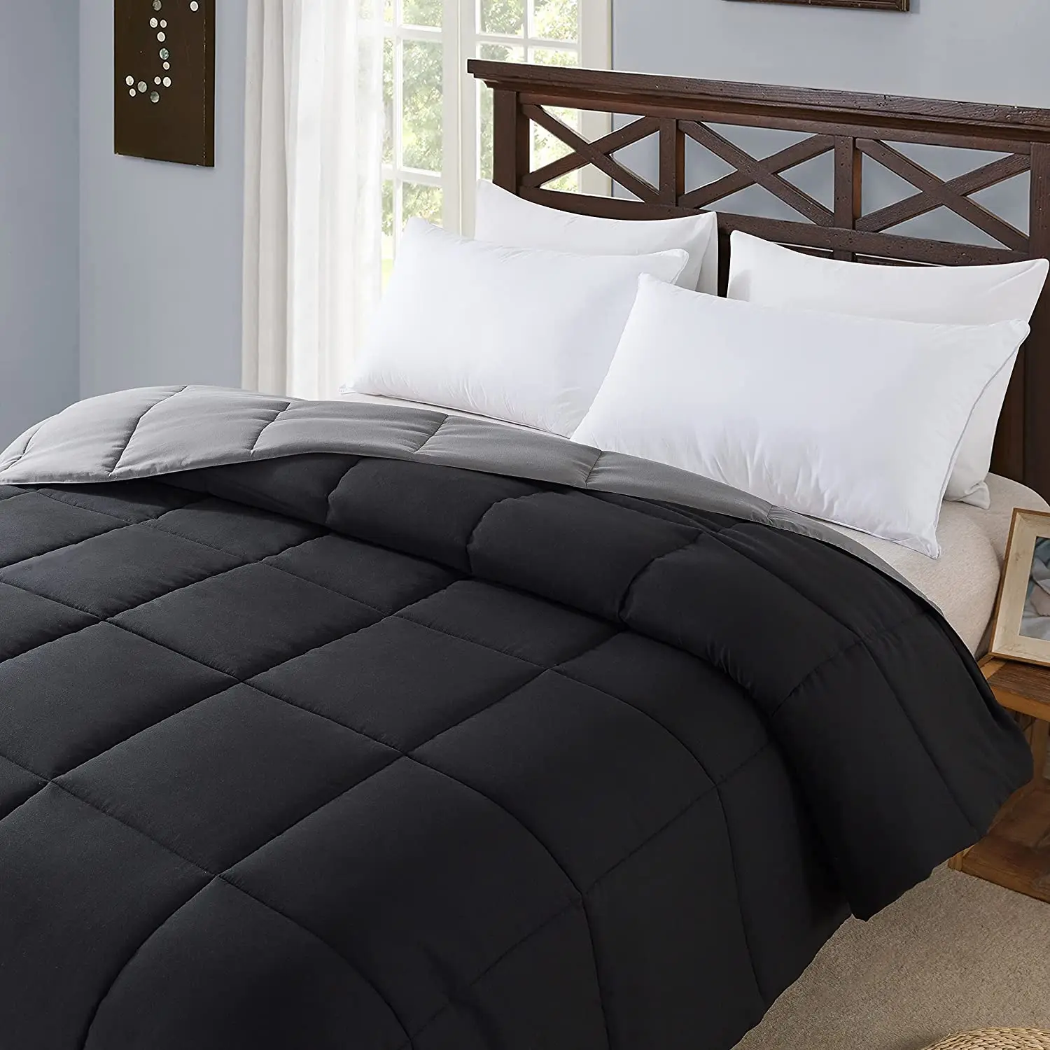 Duvet,Hotel Quilt,Polyester Blanket Black Thin Duvet Summer Quilt for Home Hotel