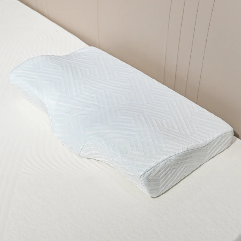 OEM ODM Bio-based Anti-bacterial Gel Pu Memory Foam Cervical Pillow with Customized Color Box