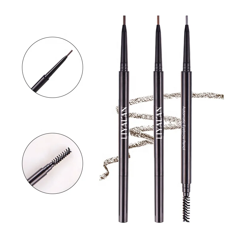 Private Label Custom Thin Long Lasting Brow Pncil Make Up Waterproof Slim Eyebrow Pencil