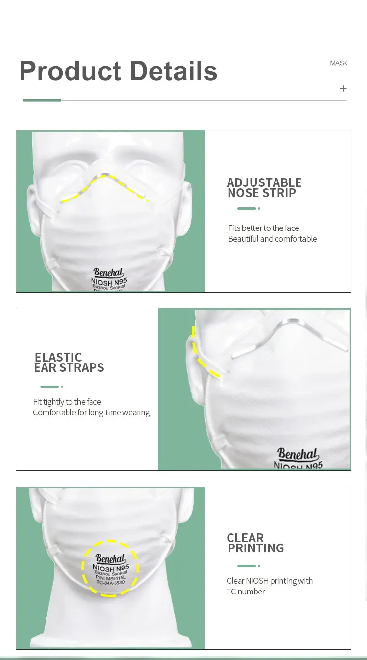 Cheap facemasks N95 cup style mask head wear N95 best price respirator hot sale N95 respirator PPE masks PPE N95 without valve