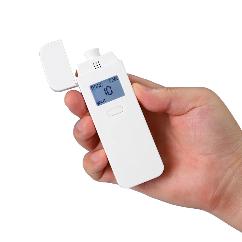 Customization blow air breathalyzer alcohol USB charging alcholimeter tester portable white alcohol tester
