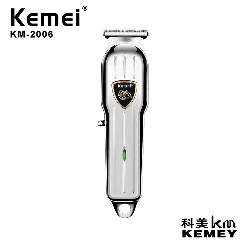 
Kemei KM-2006 Charging Display Carbon Steel Blade Cordless Electric Clipper 