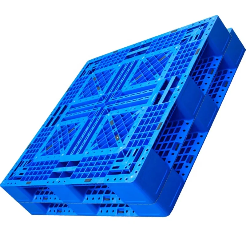 Plastic Pallet Prices Wholesale China Factory Blue HDPE Heavy Duty Fork Plastic Pallet Large Grid Plastic Pallet