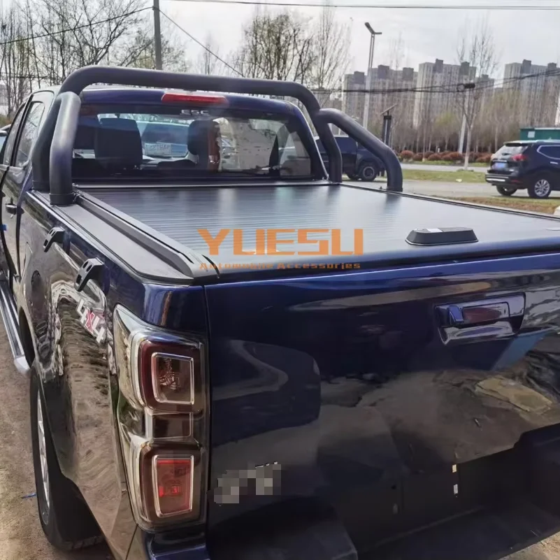 Waterproof Hard Aluminum Retractable Pickup Truck Tonneau Bed Cover 4x4 Barrel Electric Operation for FORD Ranger T9