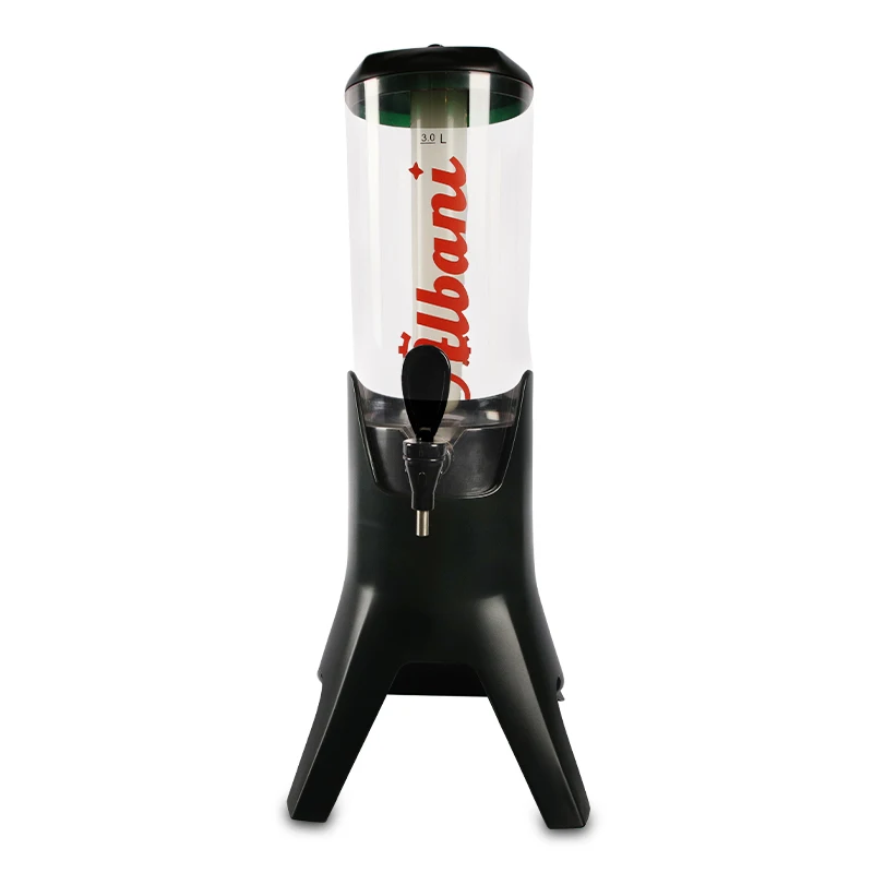 3L Beer Tower Beverage beer dispenser for sale Juice cold drink dispenser with ice tube for bar