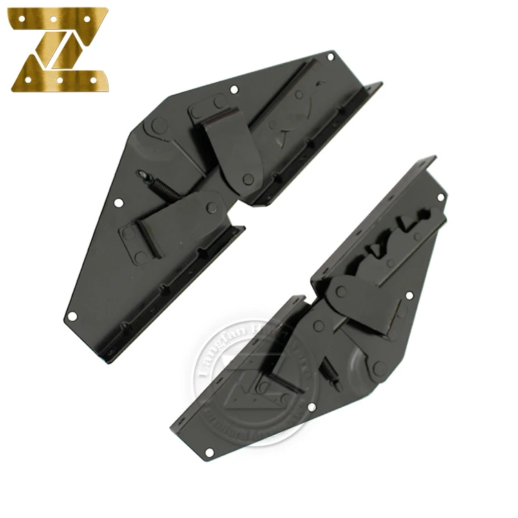 300mm sofa hinge iron for sofa bed with spring black click clack furniture hinge hot sale folding hardware hinge space-saving