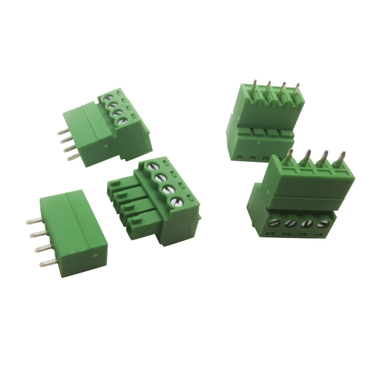 3.81mm pitch 4 pole 4way 4pin pcb terminal block male and female terminal block connector Straight Pin Header