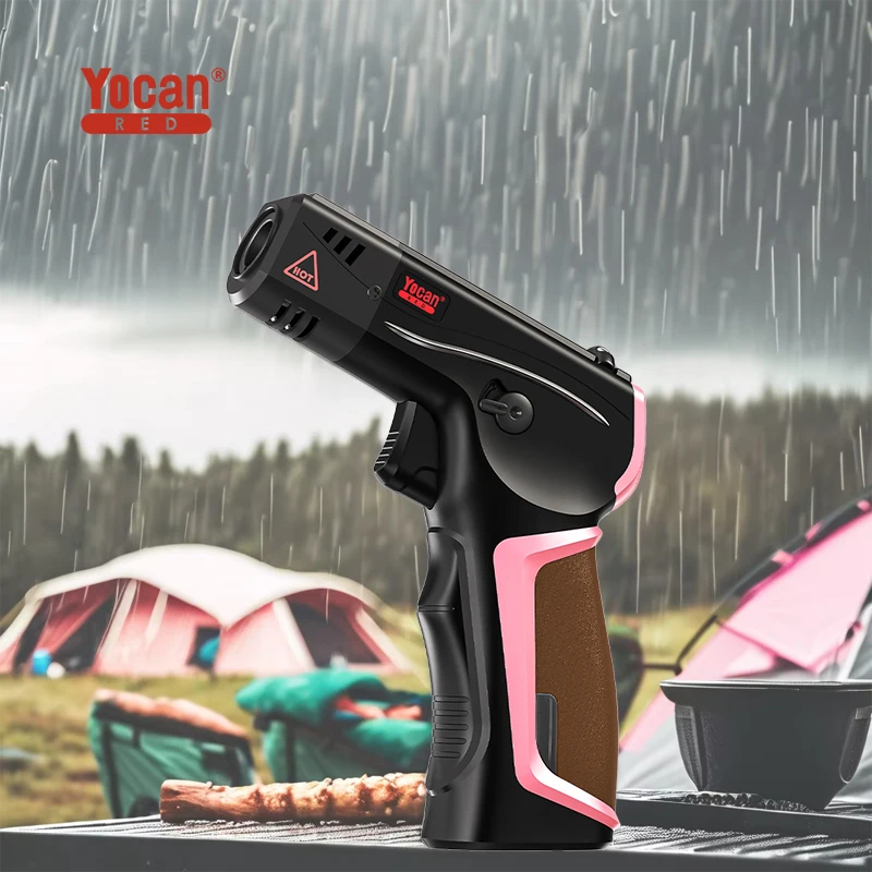 Outdoor Barbecue Handheld Gas Torch Heating Baking Lighters Waterproof High Temperature Flamethrower Torch