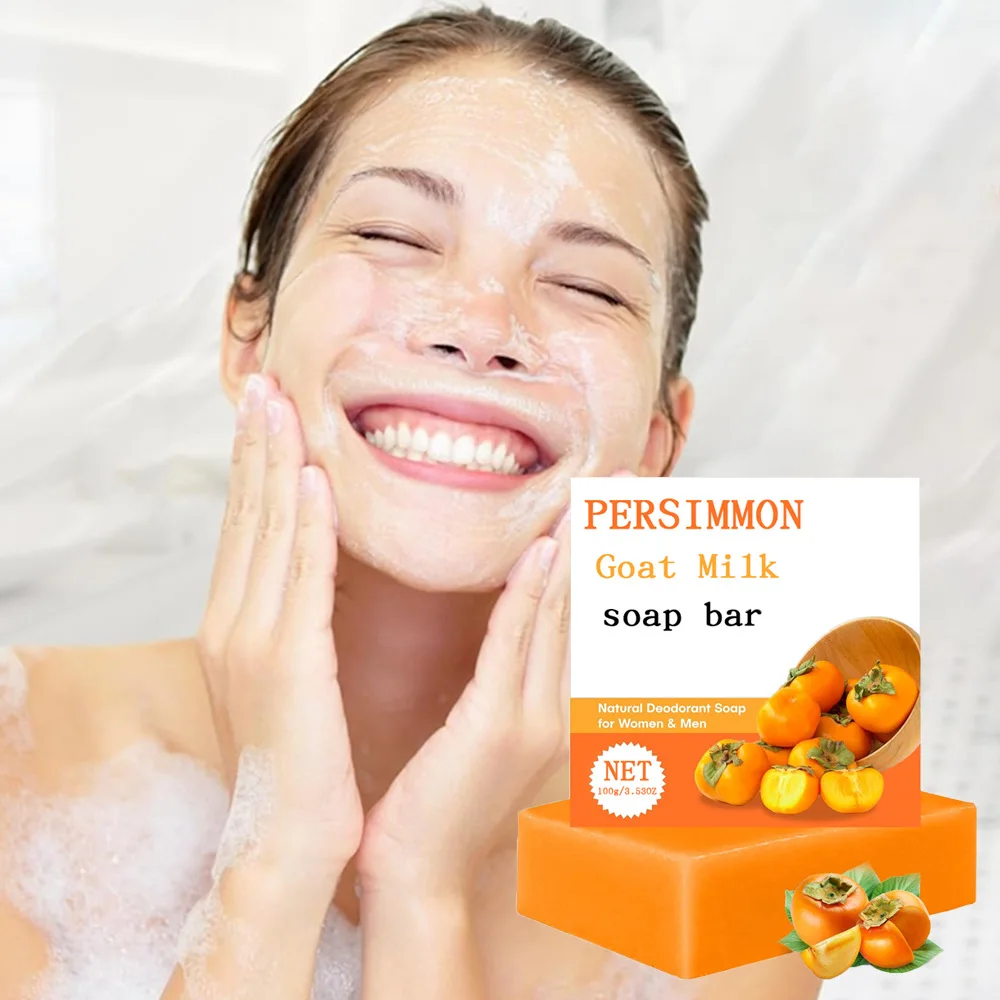 OEM ODM Deodorizing Persimmon soap Wholesale Nature Organic Original Turmeric Skin Whitening Kojic Acid Soap Private Label