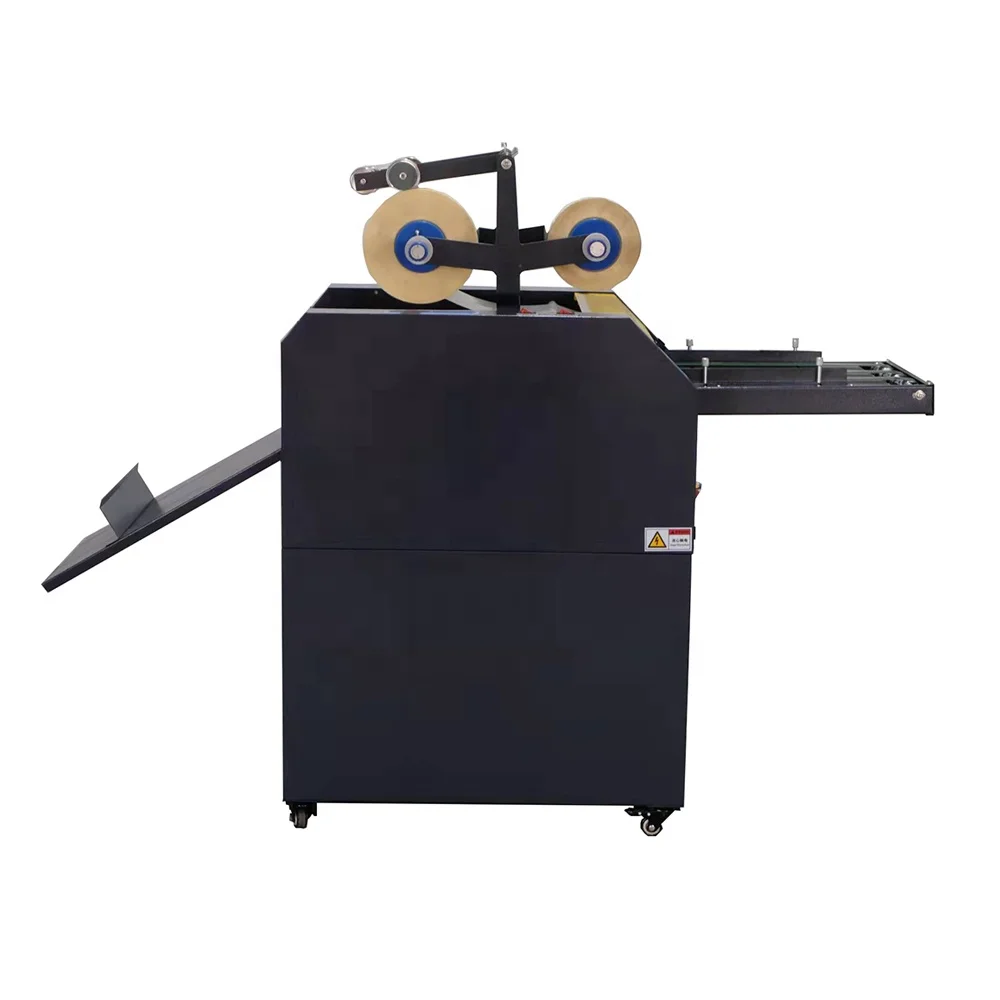 QK-390D Factory wholesale a3 digital oil heating automatic pressure breaking tape take-up table roll laminating machine