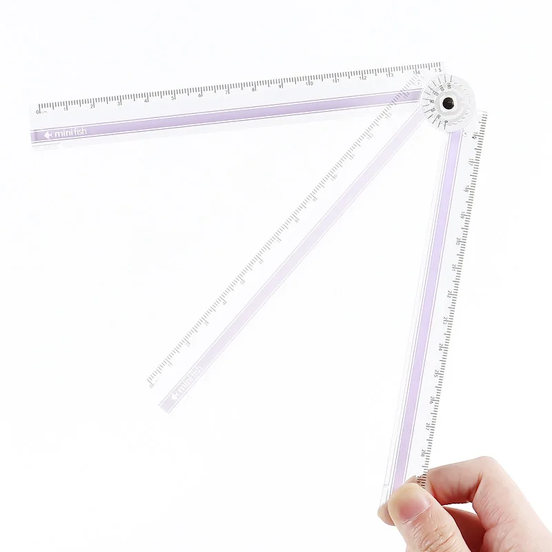 30cm foldling transparent ruler school student scale foldable ruler