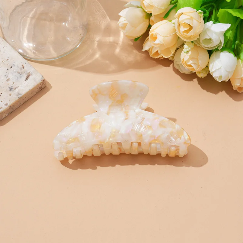 High quality new color acetic acid claw hair fashion 6cm oval women acetate hair claw clip hair accessories
